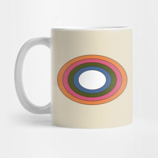 Vintage Retro Rainbow Ellipse Mug